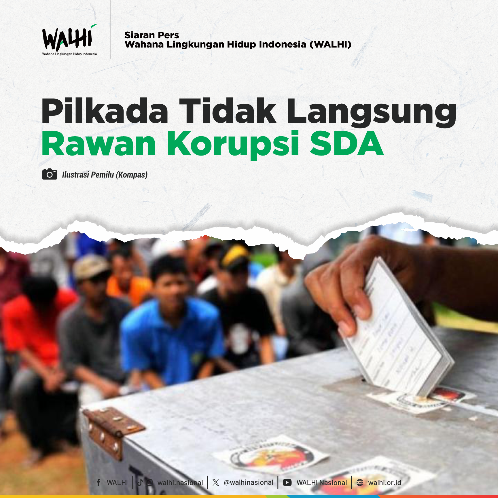 WALHI: Pilkada Tidak Langsung Rawan Korupsi SDA