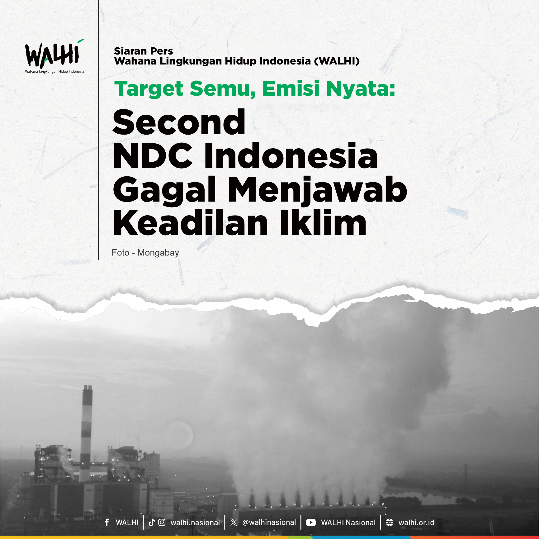 Target Semu, Emisi Nyata: Second NDC Indonesia Gagal Menjawab Keadilan Iklim
