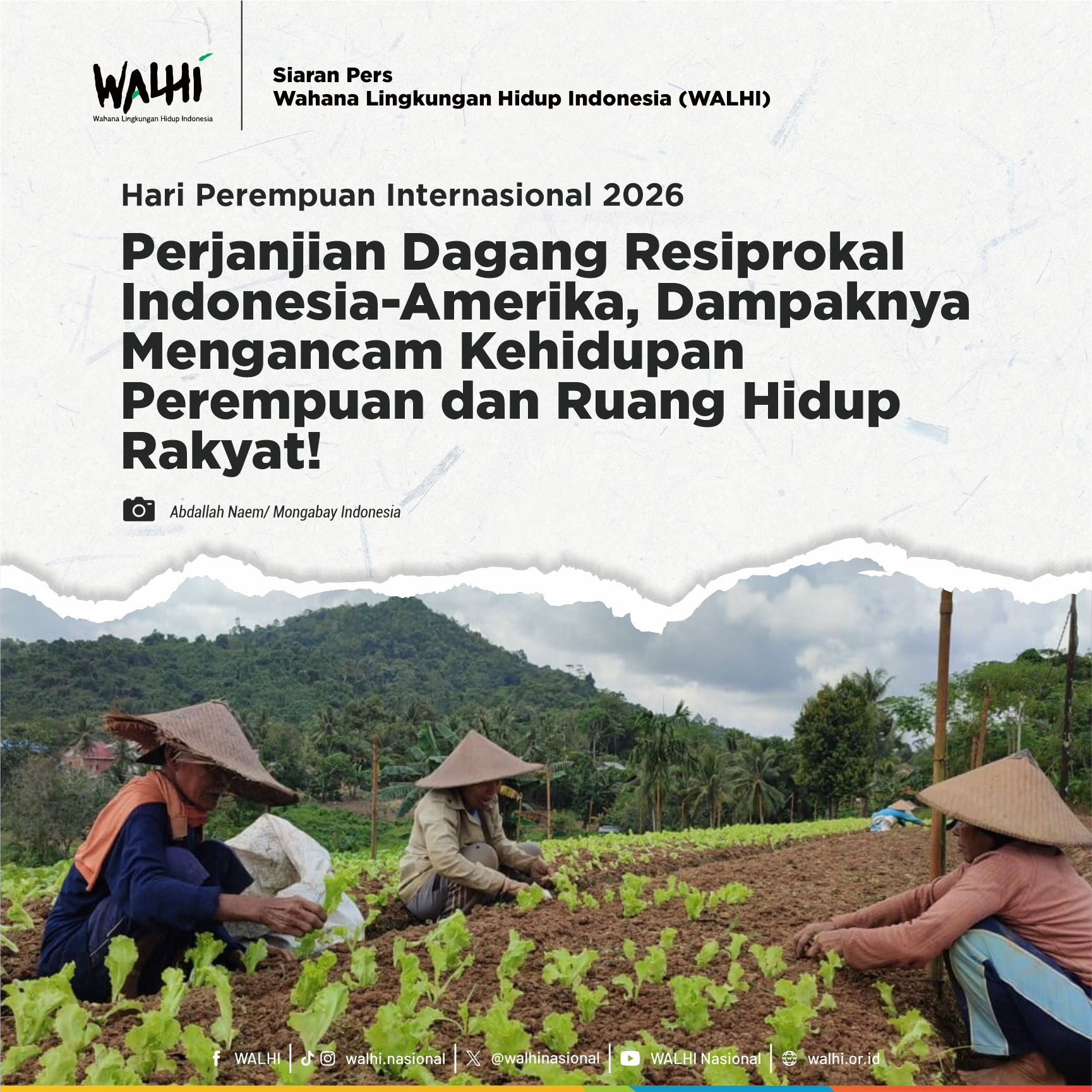 Perjanjian Dagang Resiprokal Indonesia-Amerika, Dampaknya Mengancam Kehidupan Perempuan dan Ruang Hidup Rakyat