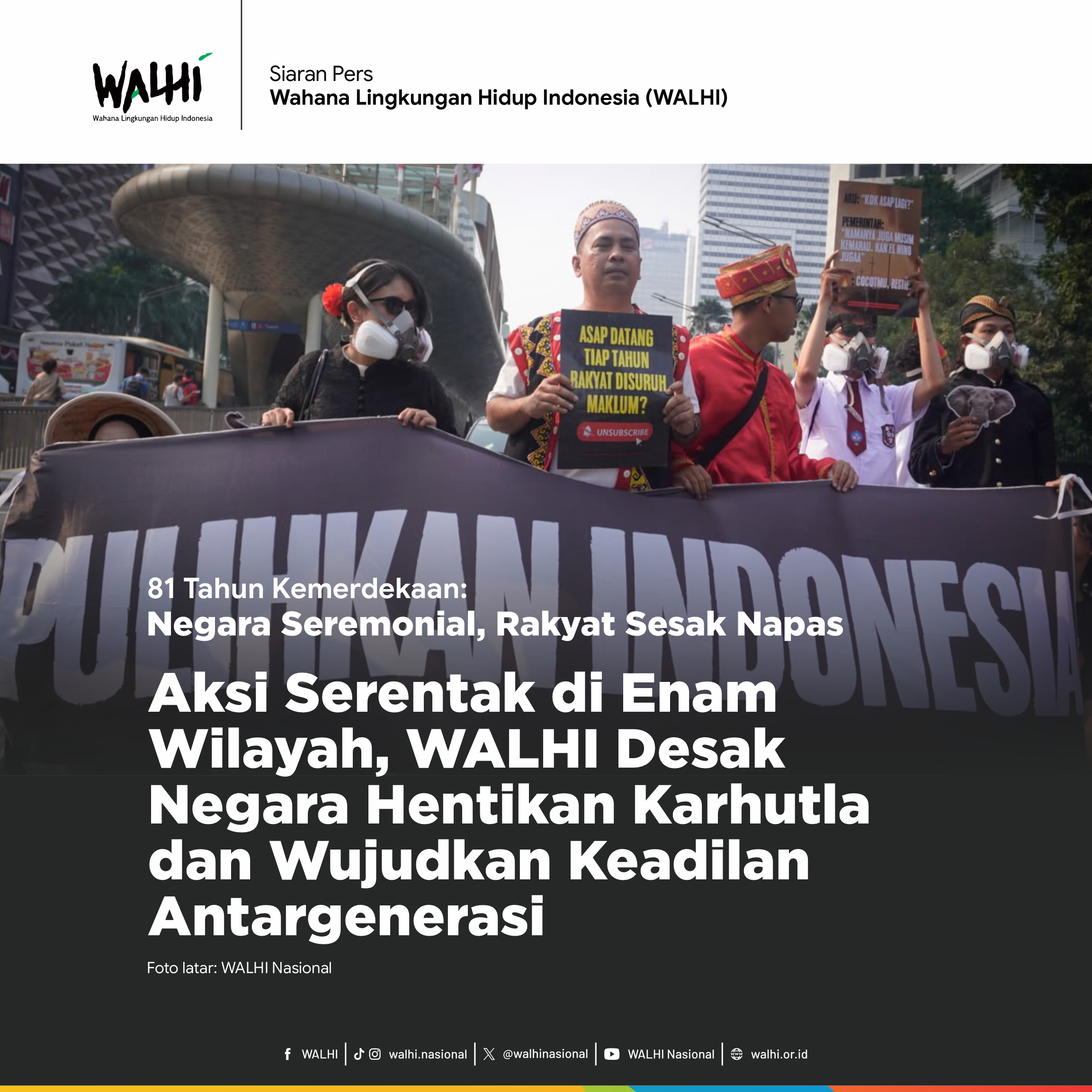 81 Tahun Kemerdekaan: Negara Seremonial, Rakyat Sesak Napas