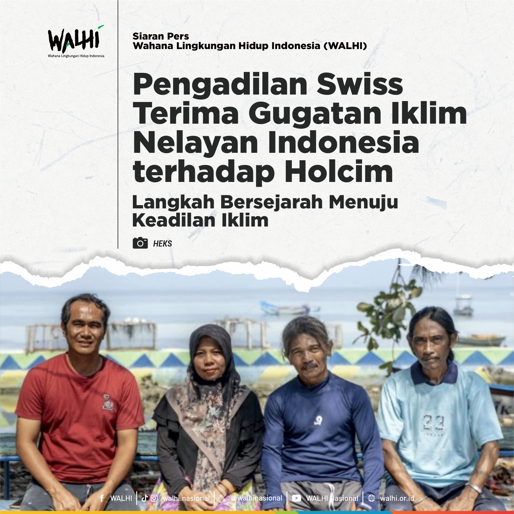 Pengadilan Swiss Terima Gugatan Iklim Nelayan Indonesia terhadap Holcim; Langkah Bersejarah Menuju Keadilan Iklim