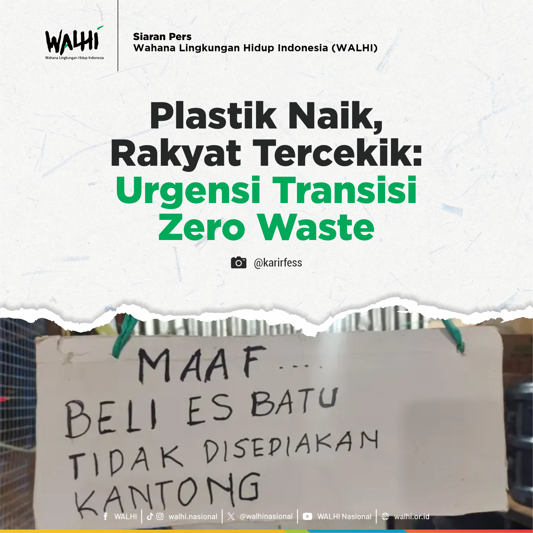 Plastik Naik, Rakyat Tercekik: Urgensi Transisi Zero Waste