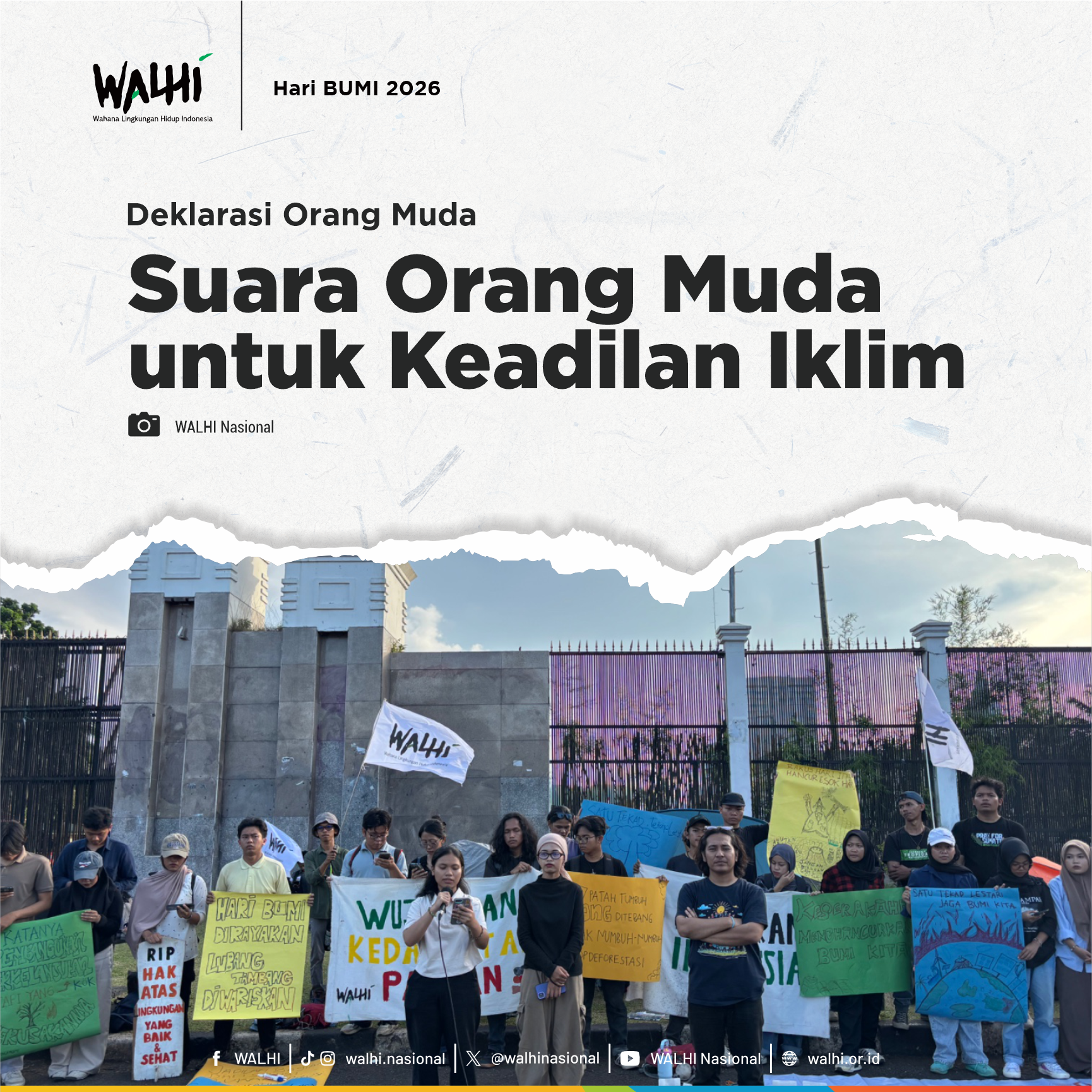 Deklarasi Orang Muda Hari Bumi 2026: Suara Orang Muda untuk Keadilan Iklim