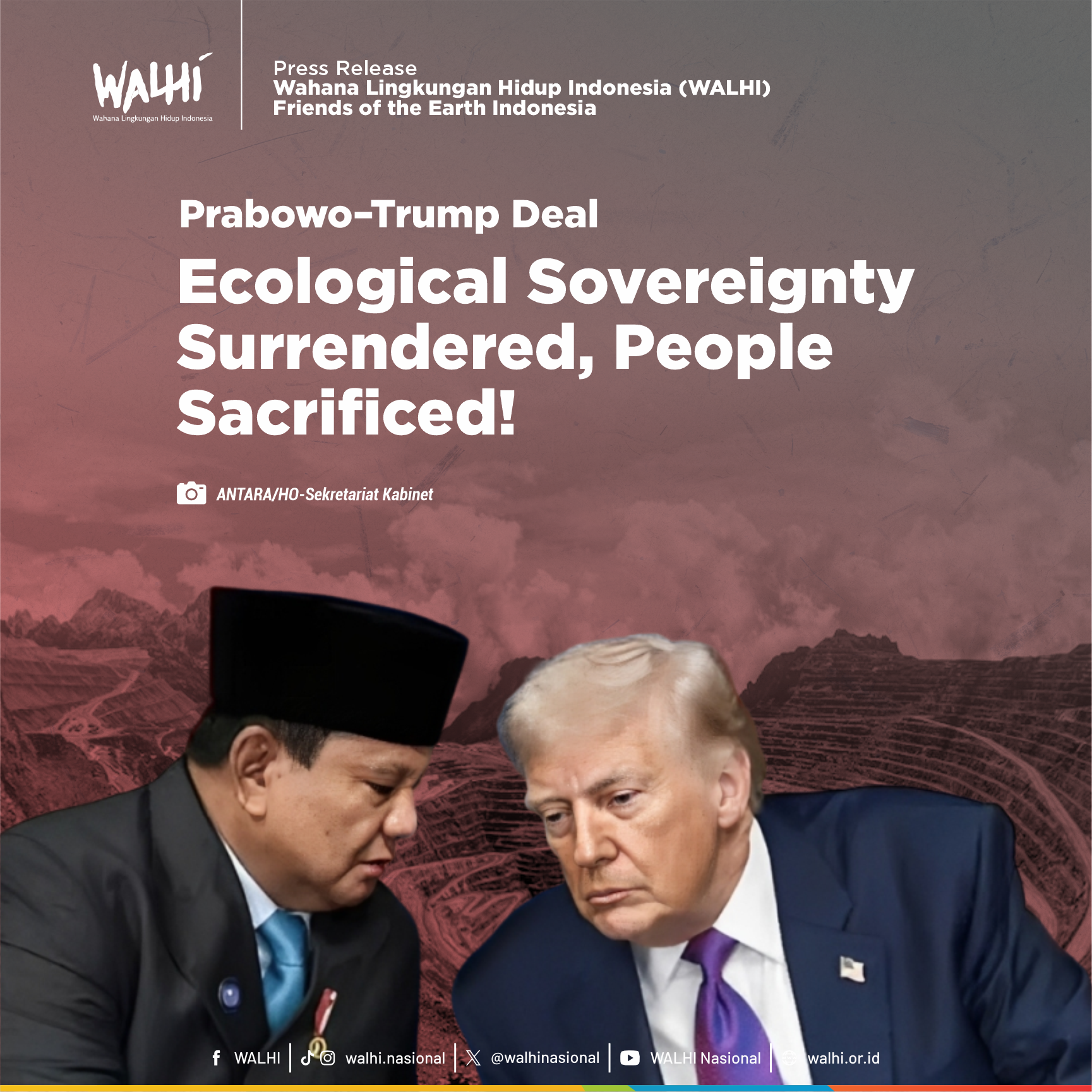 Prabowo–Trump Deal: Ecological Sovereignty Surrendered, People Sacrificed