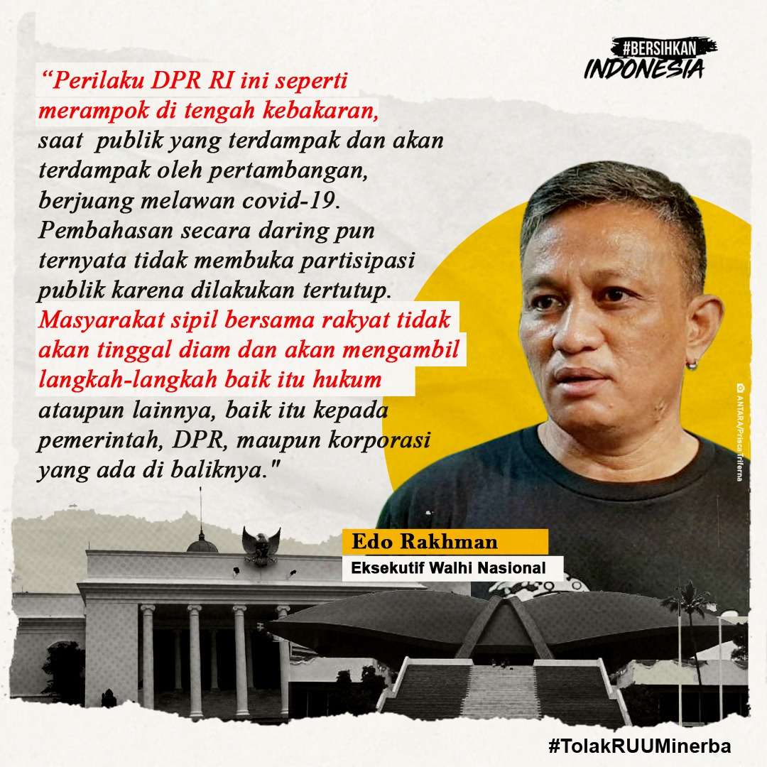 Tolak Pengesahan RUU Revisi UU Minerba12 Mei 2020