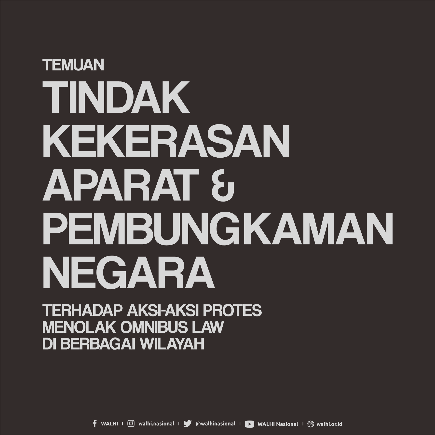 TEMUAN TINDAK KEKERASAN APARAT & PEMBUNGKAMAN NEGARA TERHADAP AKSI-AKSI PROTES MENOLAK OMNIBUS LAW DI BERBAGAI WILAYAH